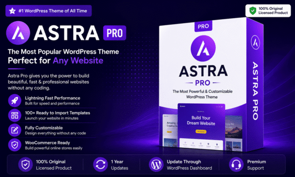Astra pro wordpress theme original licensed product